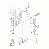 Схема узла: Задний тормозной цилиндр Yamaha FZ1 FZ1 FAZER (S-TYPE ABS)