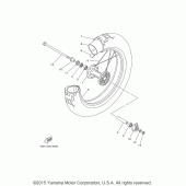 Схема узла: Переднее колесо Yamaha TW200