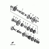 Схема вузла: Трансмісія Yamaha XT350 XT350