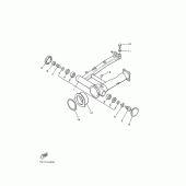 Схема вузла: Задній важіль та підвіска Yamaha VMX12 V-MAX