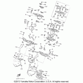 Схема узла: Облицовочные элементы (2) Yamaha XVZ1300 Venture Royale