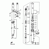 Схема вузла: Вилка передньої осі Yamaha YZF-R6/YZF600 R6
