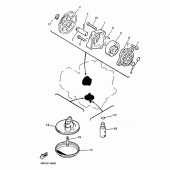 Схема вузла: Масляний насос Yamaha XJ600 Diversion (S-TYPE)