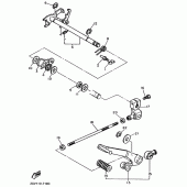 Схема вузла: Вал перемикання Yamaha XVS650 Drag Star