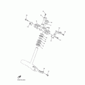 Схема вузла: Рульовий механізм Yamaha WR400F