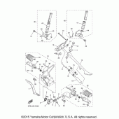 Схема узла: Подножки и Подставка Yamaha XVS1100 V-Star Custom