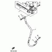 Схема узла: Передний тормозной цилиндр Yamaha WR200R