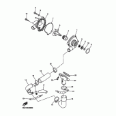 Схема вузла: Водяний насос Yamaha YZF-R6/YZF600 R6