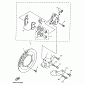 Схема узла: Передний тормозной суппорт Yamaha YZ250 YZ250