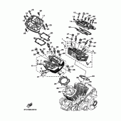 Схема вузла: Головка циліндра Yamaha MT01 MT-01