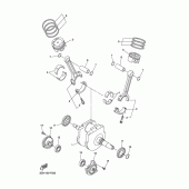 Схема узла: Коленчатый вал и Поршень Yamaha XVS1300 Midnight Star