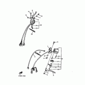 Схема вузла: Пульт управління рульовий та Важель Yamaha XV1100 Virago Special