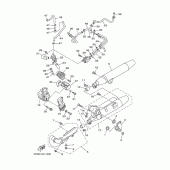 Схема вузла: Вихлопна система Yamaha XVS650 Drag Star