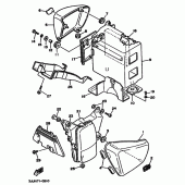 Схема вузла: Бічна кришка Yamaha XV750 Virago