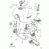 Схема узла: Топливный бак Yamaha XV250 Virago