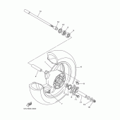 Схема вузла: Задне колесо Yamaha XP500 T-MAX