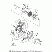 Схема вузла: Заднє колесо Yamaha TTR230 TT-R230