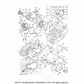 Схема узла: Крышки картера (1) Yamaha XV1700 Road Star S