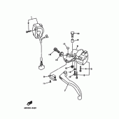 Схема вузла: Пульт управління рульовий та Важель Yamaha TRX850
