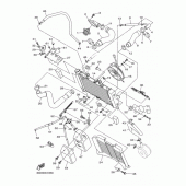 Схема вузла: Радіатор та Патрубок системи охолодження Yamaha XJ6 Diversion (S-TYPE, ABS)