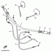 Схема вузла: Руль і Тросики Yamaha XV535 Virago