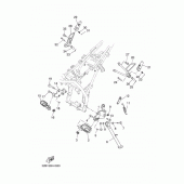 Схема вузла: Підніжки та Підставка Yamaha WR125 WR125R