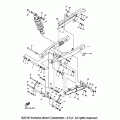 Схема вузла: Задній важіль та підвіска Yamaha XVS950 V-Star Tourer