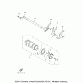 Схема узла: Копирный вал и Вилки Yamaha XVS1100 V-Star Classic