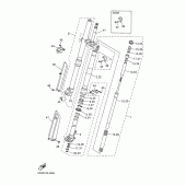 Схема вузла: Вилка передньої осі Yamaha WR400F