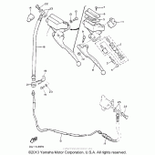 Схема узла: Передний тормозной цилиндр (2) Yamaha XVZ1300 Venture Royale