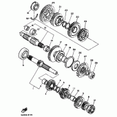 Схема узла: Трансмиссия Yamaha FZX750