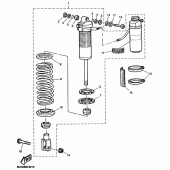 Схема вузла: Задня підвіска Yamaha TT600
