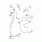 Схема вузла: Кермо та Тросики Yamaha XVS250 Drag Star