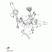 Схема вузла: Пульт управління рульовий та Важіль Yamaha XJ900 Diversion