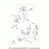 Схема вузла: Пульт управління рульовий та Важель Yamaha XT250 XT250
