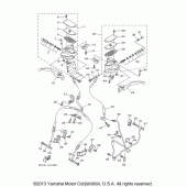 Схема узла: Передний тормозной цилиндр Yamaha XV1900 Raider S