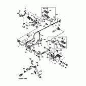 Схема узла: Подножки и Подставка Yamaha XV400 Virago