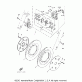 Схема узла: Передний тормоз Yamaha XV1700 Road Star Silverado