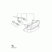 Схема вузла: Задній ліхтар (Стоп сигнал) Yamaha XJR400