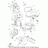 Схема вузла: Бічна кришка Yamaha XVS650 V-Star Custom