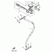 Схема узла: Передний тормозной цилиндр Yamaha DT125 DT125R