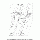Схема вузла: Вилка передньої осі Yamaha YZF-R3