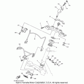 Схема вузла: Рульовий механізм Yamaha XV250 Virago
