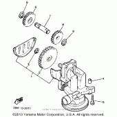 Схема вузла: Масляний насос Yamaha XVZ1300 Venture Royale