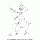 Схема вузла: Передній гальмівний циліндр Yamaha XVS1100 V-Star Custom