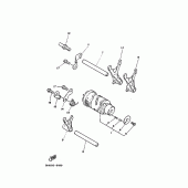 Схема узла: Копирный вал и Вилки Yamaha FZX250 ZEAL