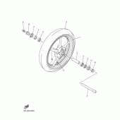 Схема вузла: Переднє колесо Yamaha YZF-R6/YZF600 R6