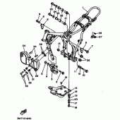 Схема вузла: Рама Yamaha XT350 XT350