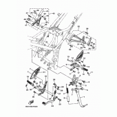 Схема вузла: Підніжки та Підставка Yamaha MTN250 MT-25