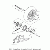 Схема вузла: Заднє колесо Yamaha FJ09 FJ-09